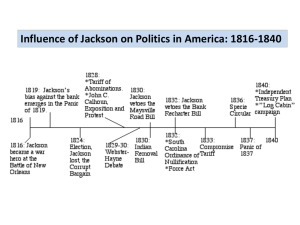 Influence of Jackson on Politics in America