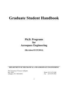 DEPARTMENT OF MECHANICAL AND AEROSPACE ENGINEERING