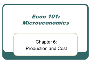 Chapter 6 - Production and Cost