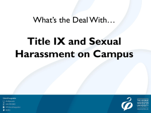 Title IX & Sexual Harassment on Campus