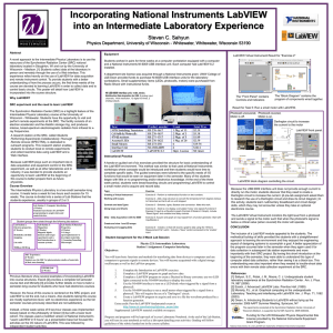 Incorporating National Instruments LabVIEW into