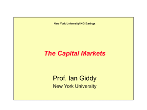 capital markets - NYU Stern School of Business
