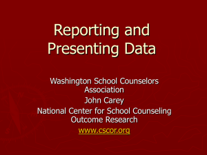 Reporting and Presenting Data - Washington School Counselor