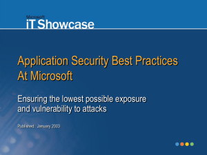 Application Security Best Practices At Microsoft