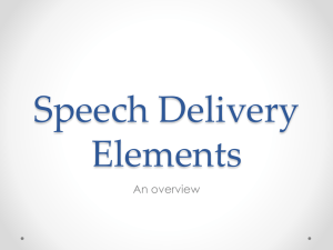 Murphy Speech Delivery Elements