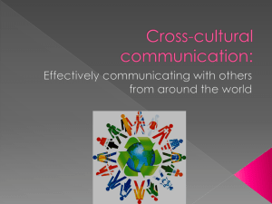 Cross-cultural communication - University of South Carolina