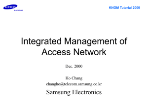 Integrated Management of Access Network