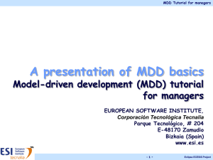 (MDD) tutorial for managers