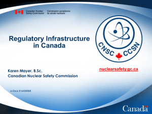 Regulatory Infrastructure in Canada