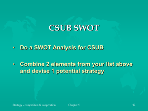 SWOT - competition & co-op