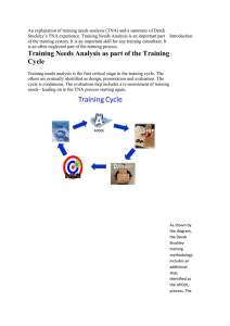 Training needs analysis