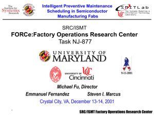 2-SRC/ISMT FORCe:Factory Operations Research Center Task NJ