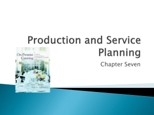 Production and Service Planning