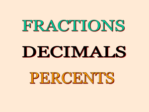 fractions -decimals-and- percents