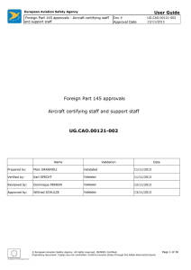 Foreign Part 145 approvals - EASA