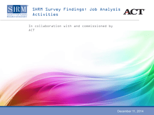SHRM Survey Findings: Job Analysis