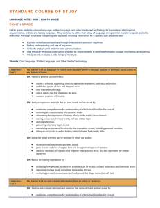 Science - Grade 8 - Public Schools of Robeson County