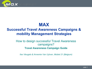 How to design good Travel Awareness Campaigns
