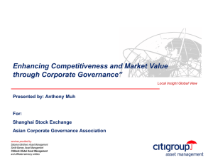 Citigroup Asset Management - Asian Corporate Governance