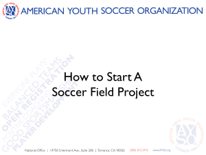 How To Start A Soccer Field Project