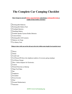 The Complete Car Camping Checklist