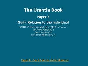 Paper 5 - God's Relation to the Individual