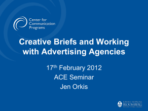 Creative Briefs and Working with Ad Agencies V2
