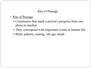PowerPoint 16 - Religion_ Rituals_ Rites of Passage