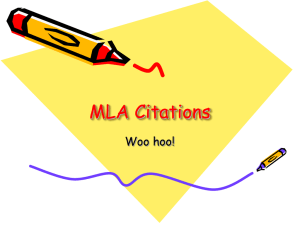 MLA Citations - LCHS English 9