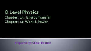 O Level Physics Chap 15 Energy Transfer