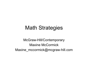 Math Strategies PowerPoint