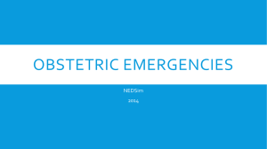 Obstetric Emergencies