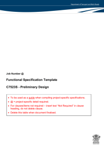 C7523S - Preliminary Design - Department of Transport and Main