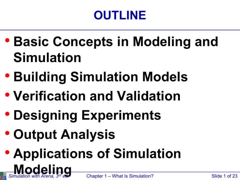 Chapter 1 What Is Simulation 