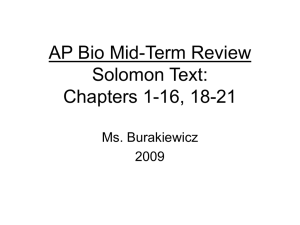 AP Bio Mid-Term Review