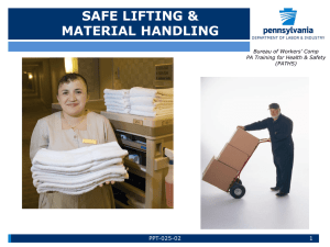 Safe Lifting and Material Handling