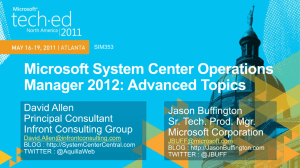 SIM353: Microsoft System Center Operations Manager 2012