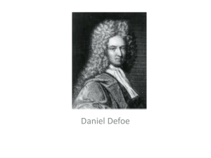 Daniel Defoe - Background