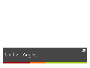Unit 2 * Angles