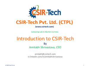 CSIR-Tech Pvt Ltd