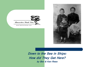 Down to the Sea in Ships: How did They Get Here?