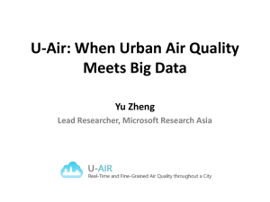 Real-time Inference of Air Quality using urban features
