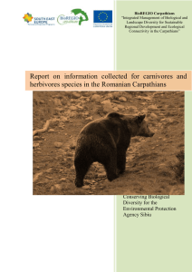 Raport privind informa*iile colectate pentru speciile de
