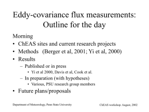 Eddy-covariance flux measurements