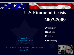The U.S's Financial Crisis of 2007-2009