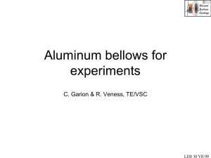 Aluminum bellows for experiments - Indico