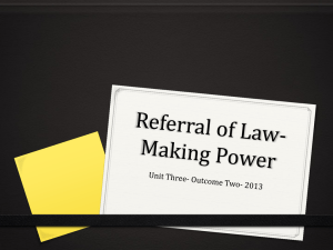 Referral of Law-Making Power