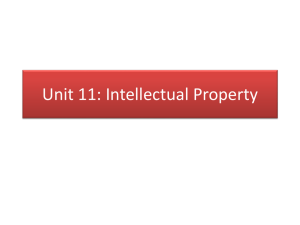Unit 11: Intellectual Property