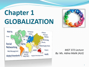 Chapter 1 GLOBALIZATION