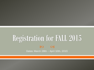 FALL 2015 Registration Guide